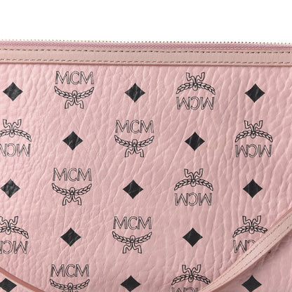 MCM Visetos Liz Shopper Tote Pouch Light Pink 8 of 8