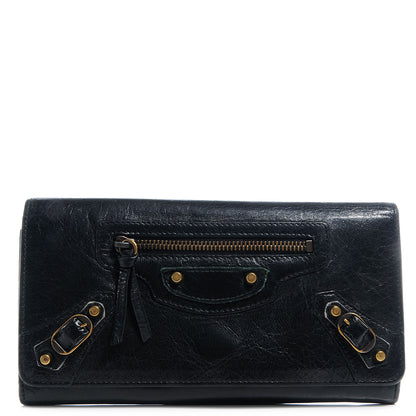 Balenciaga Agneau Money Wallet Black 1 of 7
