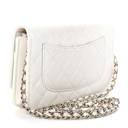 Chanel Caviar Quilted Wallet On Chain WOC White 2 of 4