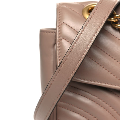 Gucci Calfskin Matelasse Small GG Marmont Shoulder Bag Porcelain Rose 11 of 11