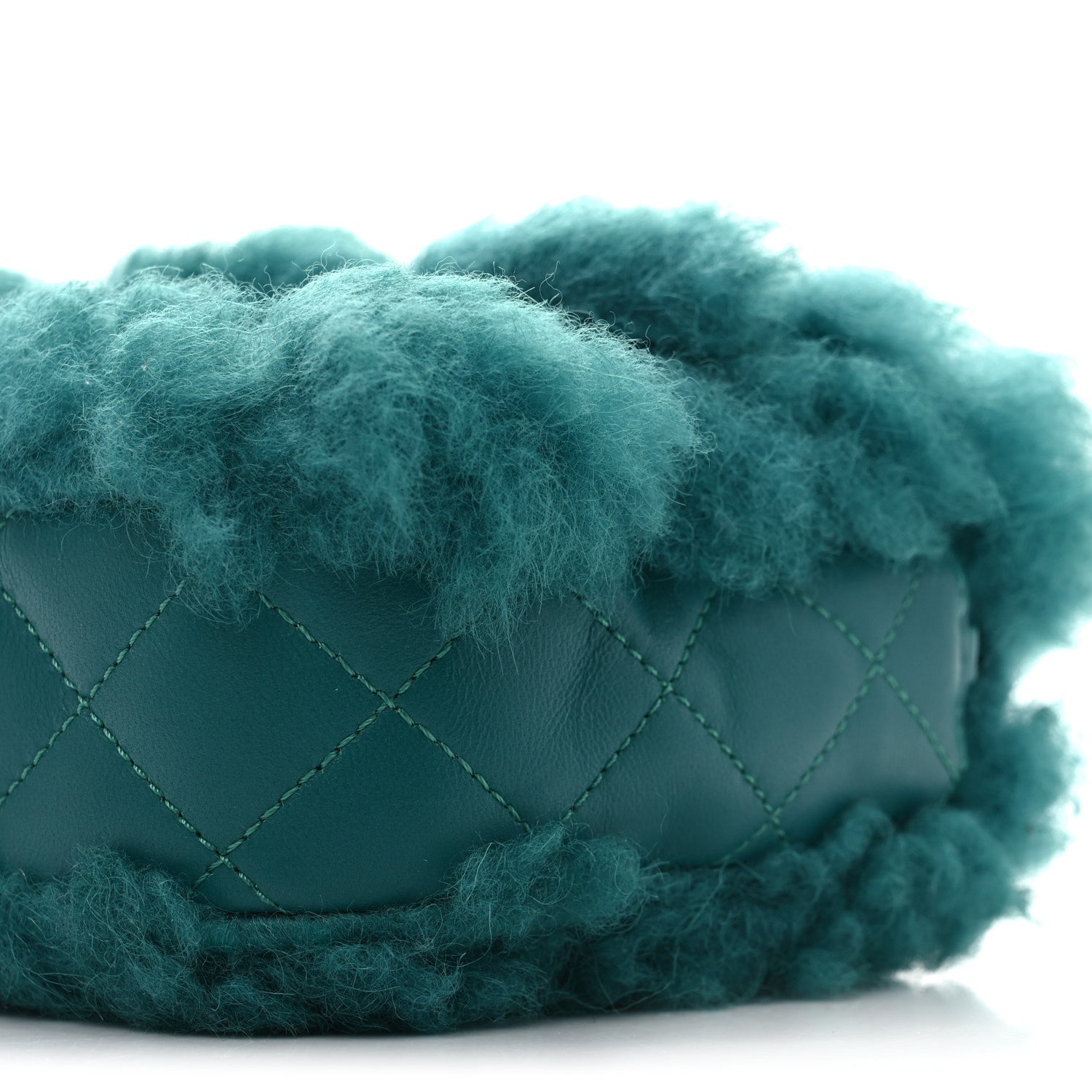Chanel Shearling Lambskin Quilted Flap Green 10 of 10