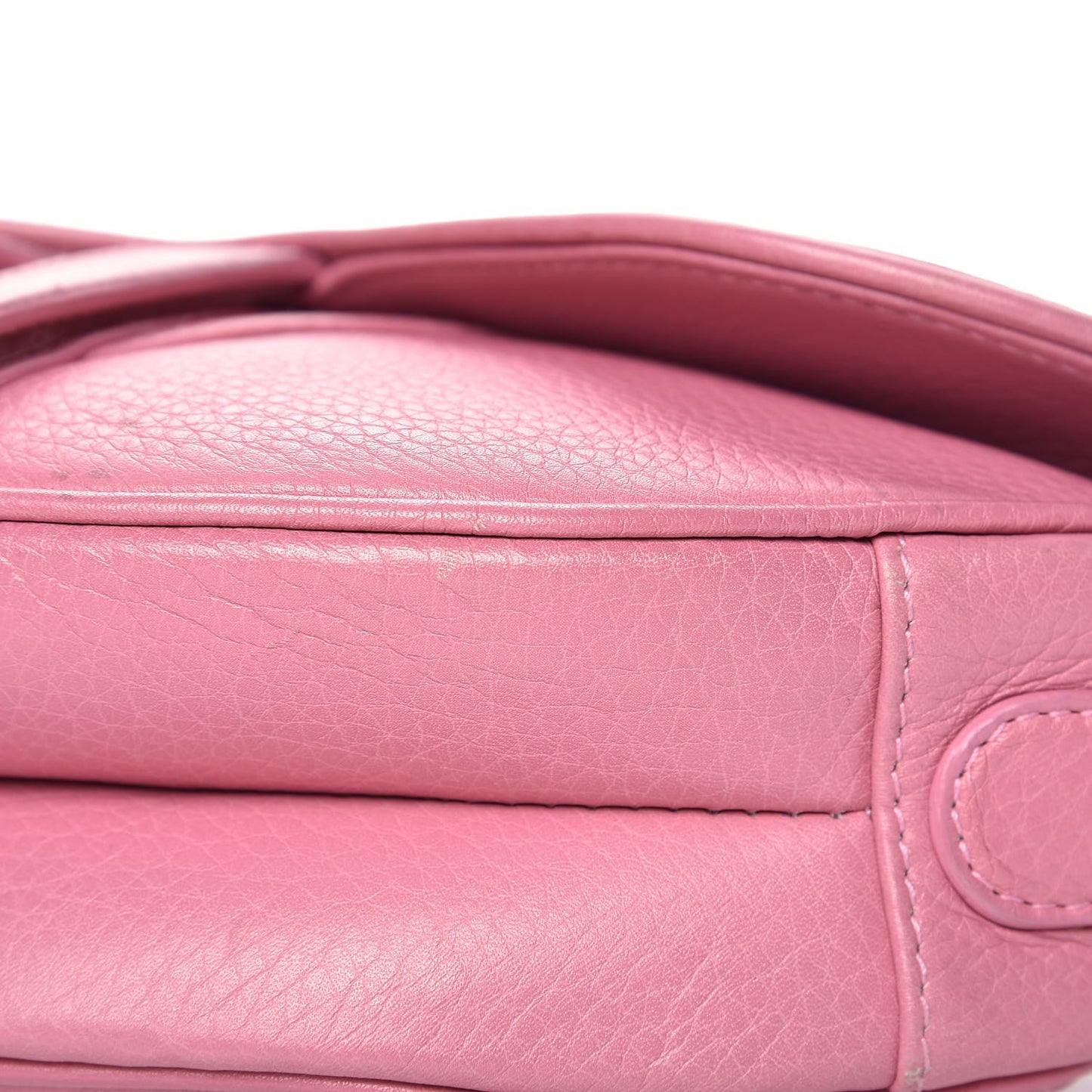 Calfskin Embroidered Romantic Flowers Saddle Bag Pink