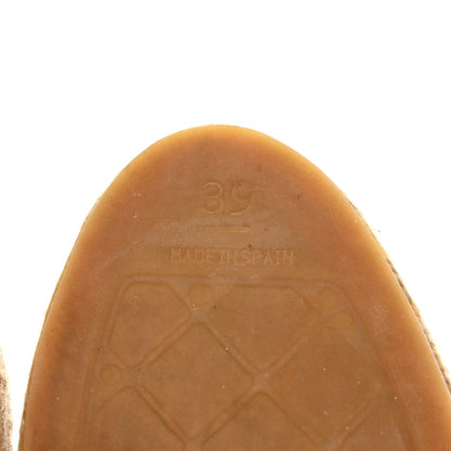 Chanel Lambskin CC Espadrilles 39 Beige Black 7 of 10