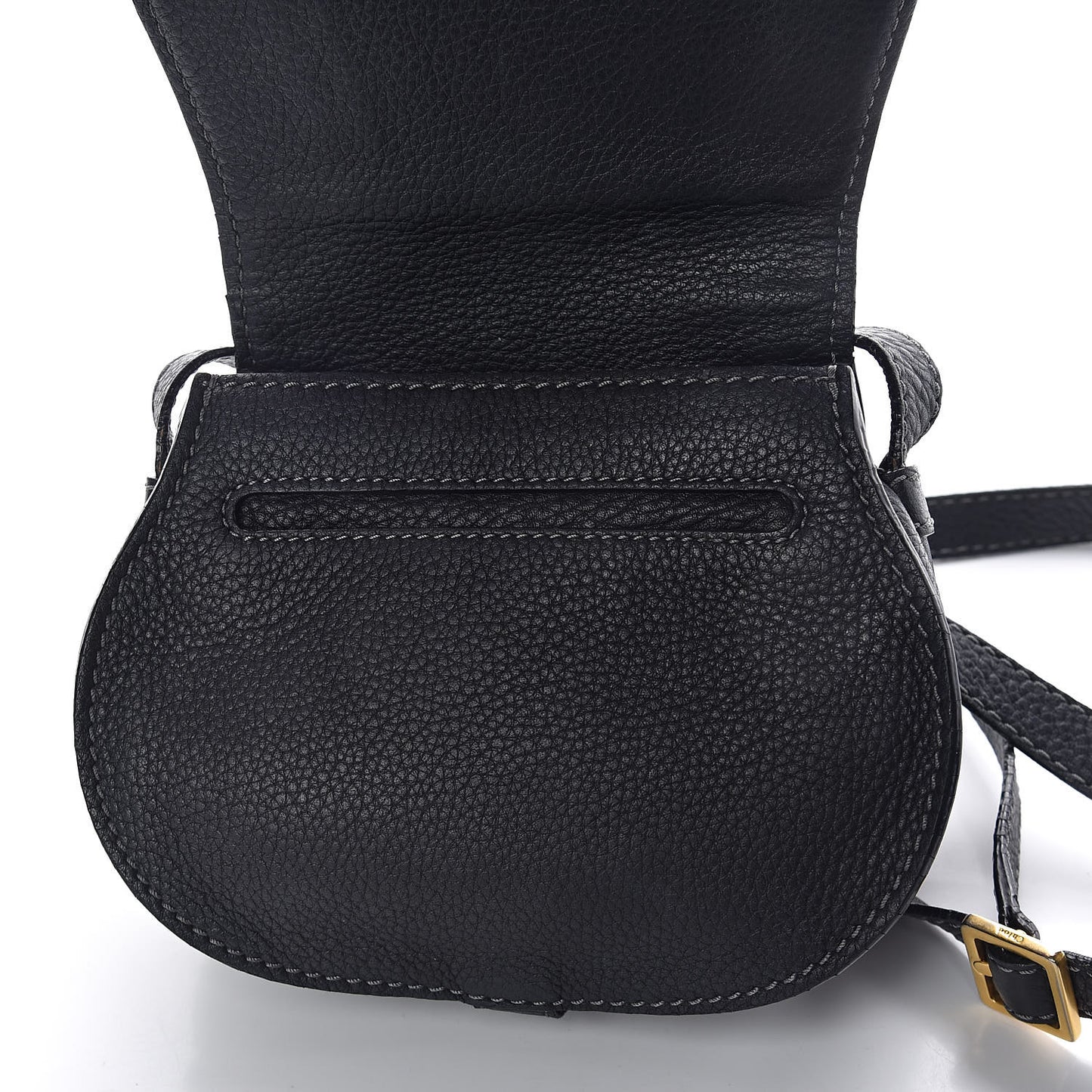 Calfskin Mini Marcie Round Crossbody Bag Black