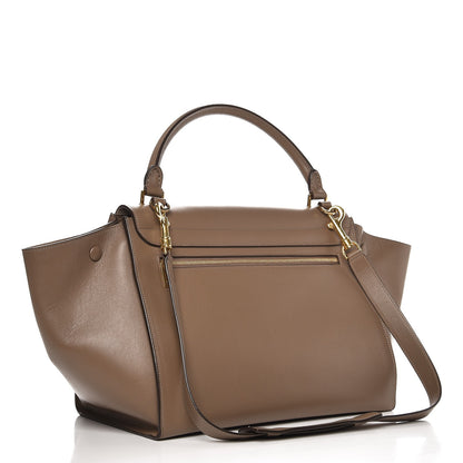 Celine Smooth Calfskin Medium Trapeze Taupe 4 of 13