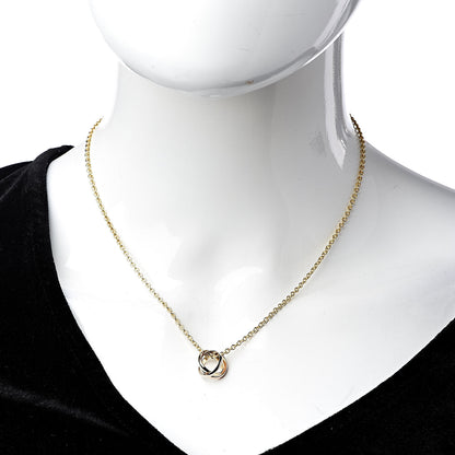 Cartier 18K Pink Yellow White Gold Baby Trinity Pendant Necklace 2 of 13