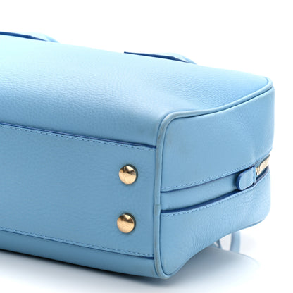 Burberry Soft Grain Calfskin Half Cube Bag Blue 13 of 18
