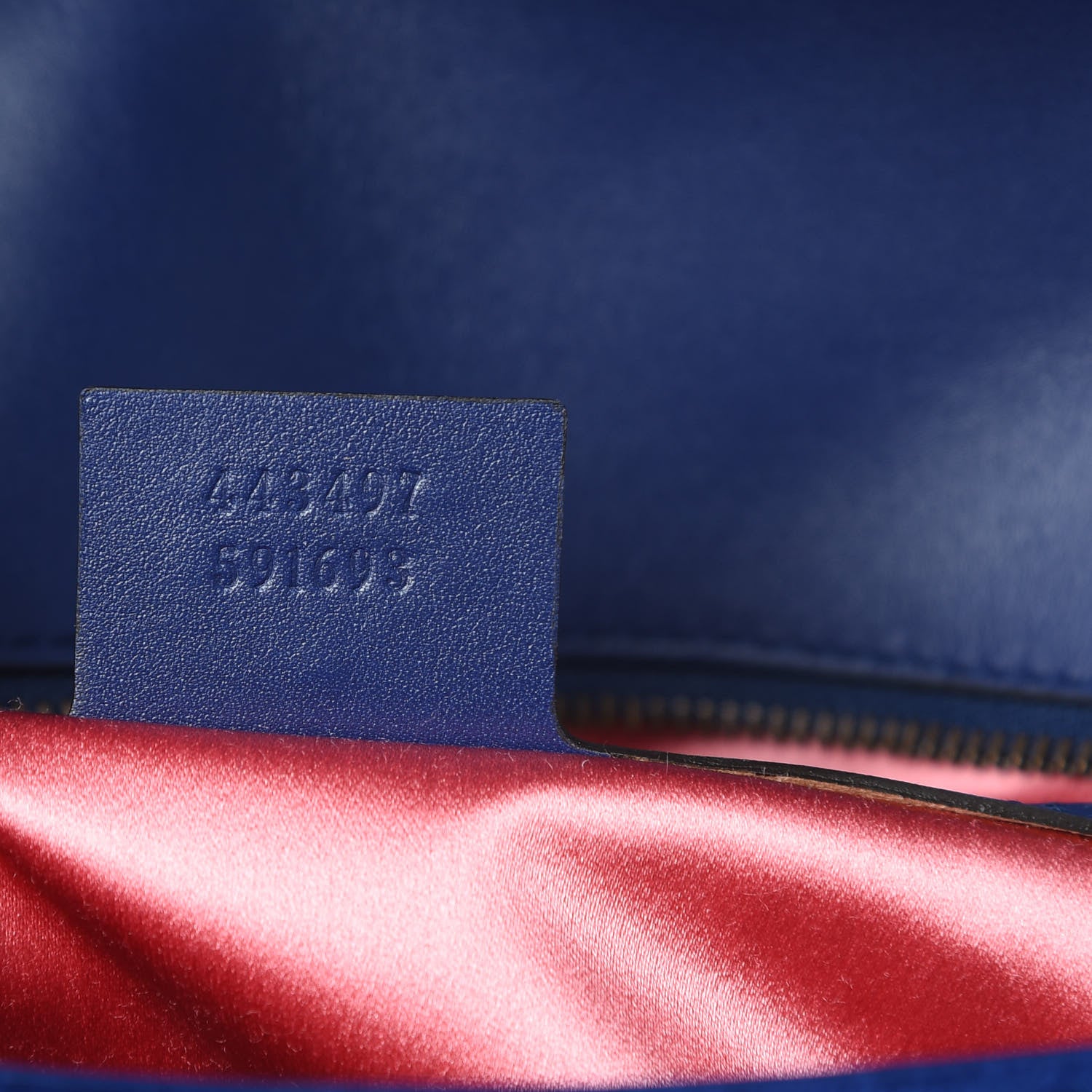 Gucci Velvet Matelasse Small GG Marmont Shoulder Bag Cobalt Blue 8 of 11