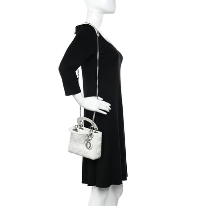 Christian Dior Lambskin Cannage Mini Lady Dior White 2 of 15
