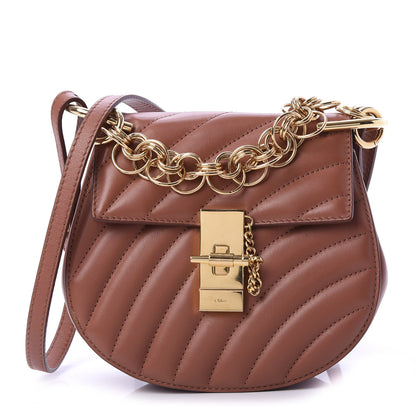 Chloe Calfskin Quilted Mini Drew Bijou Shoulder Bag Chestnut Brown 1 of 11