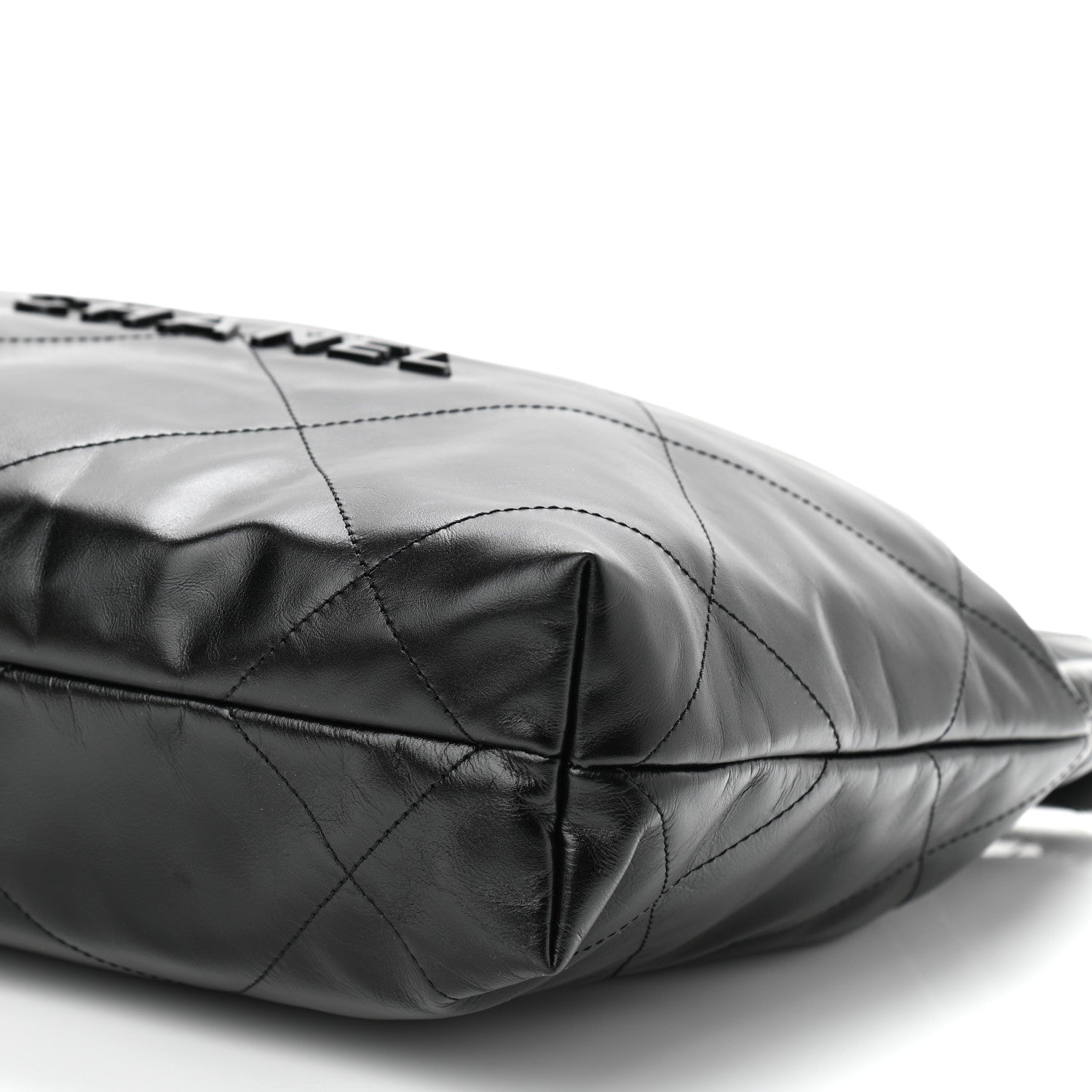 Chanel Shiny Calfskin Quilted Small Chanel 22 So Black 11 of 13