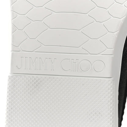Jimmy Choo Fine Glitter Suede Mens Grove Sneakers 42 Black 6 of 7