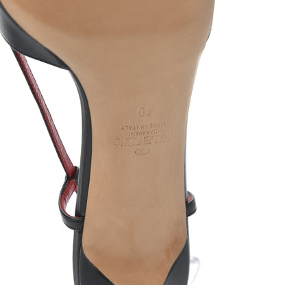 Valentino Garavani Calfskin Vlogo Slingback 40mm Pumps 40 Black 8 of 10