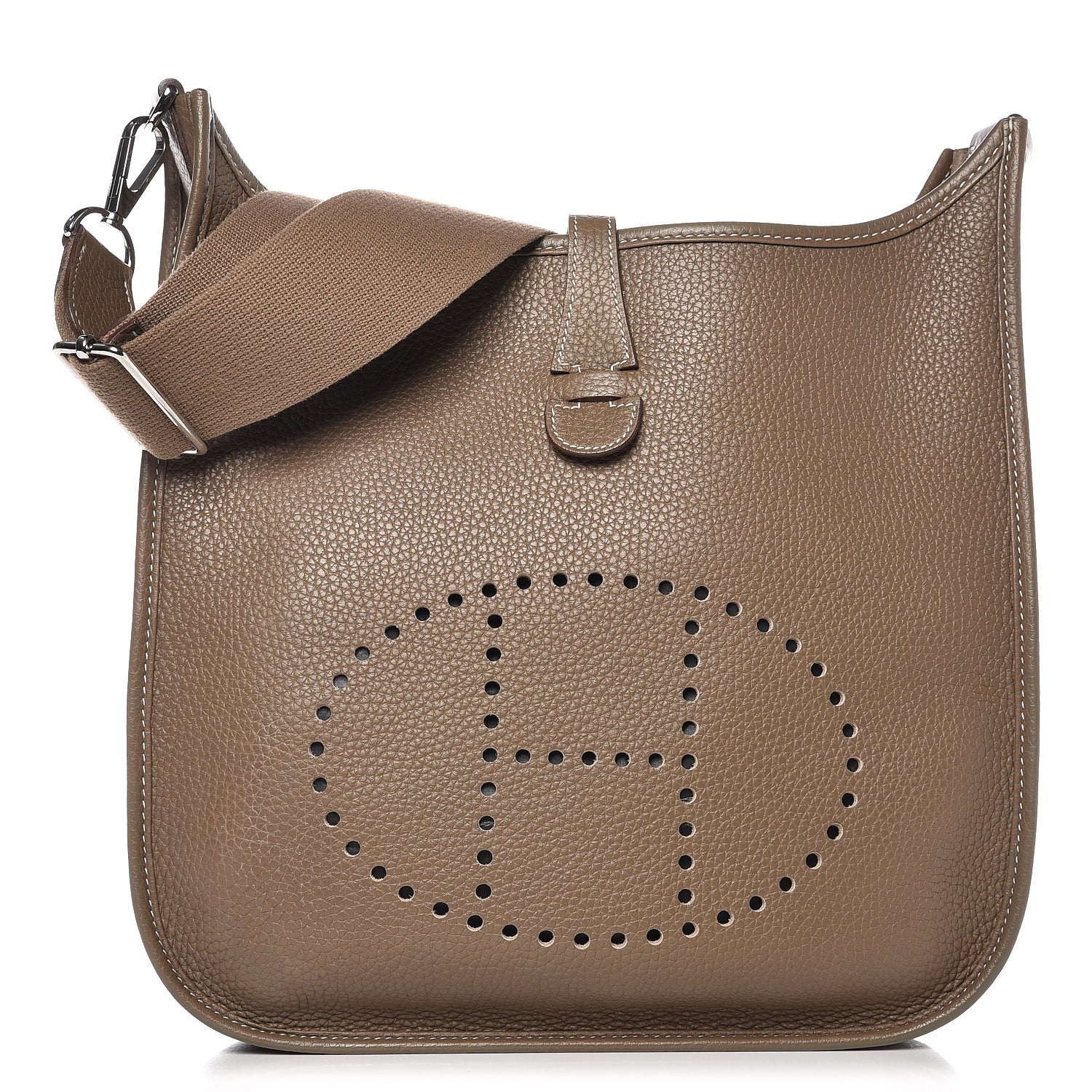 Hermes Taurillon Clemence Evelyne III PM Etoupe 1 of 10