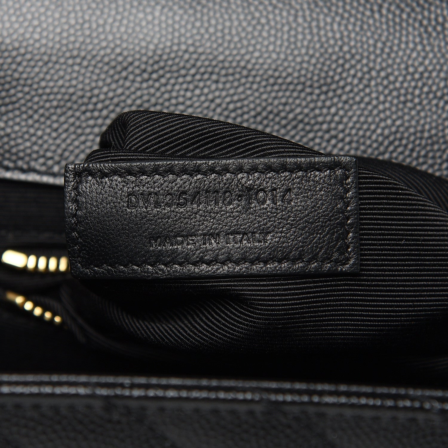 Saint Laurent Grain De Poudre Matelasse Chevron Large Monogram Satchel Black 10 of 11