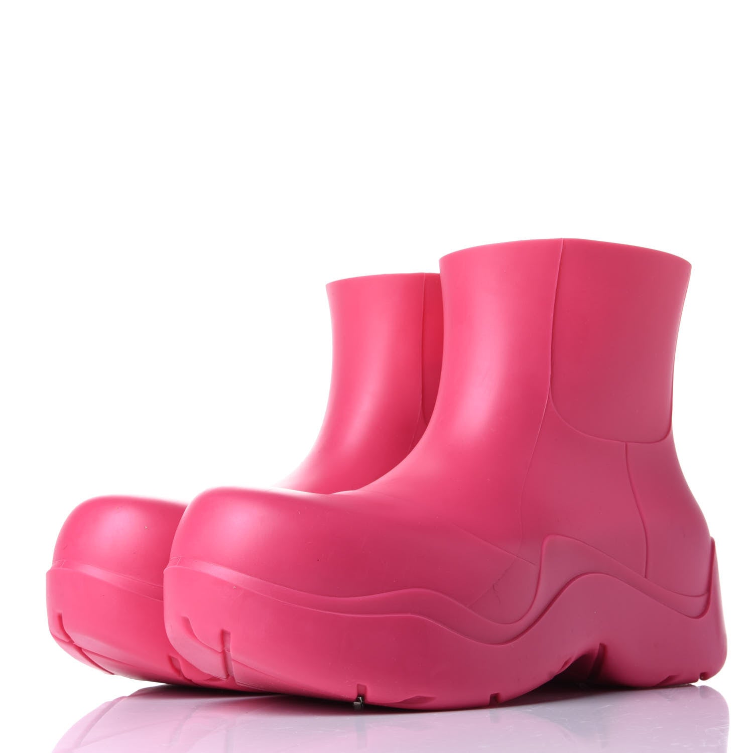 Bottega Veneta Rubber Puddle Ankle Boots 38 Lollipop 3 of 9