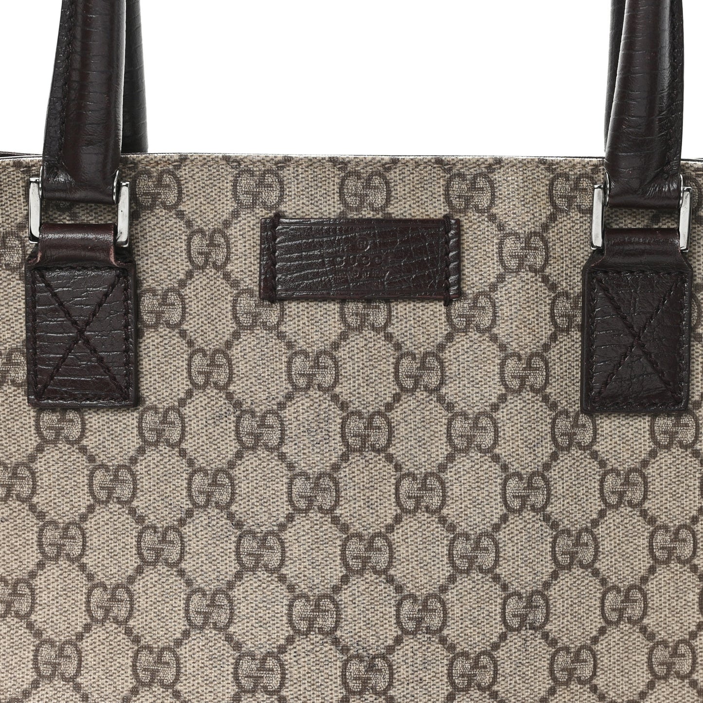 GG Plus Monogram Small Vertical Tote Dark Brown