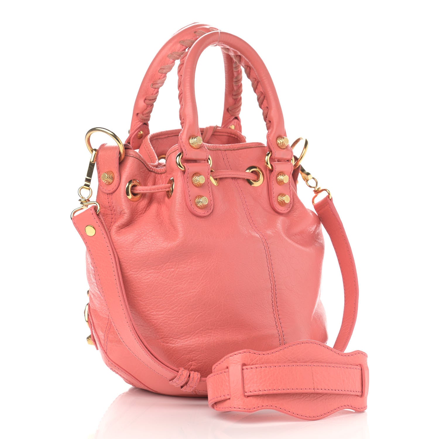Balenciaga Agneau Giant 12 Gold Hardware Mini Pompon Rose Azalee 3 of 13