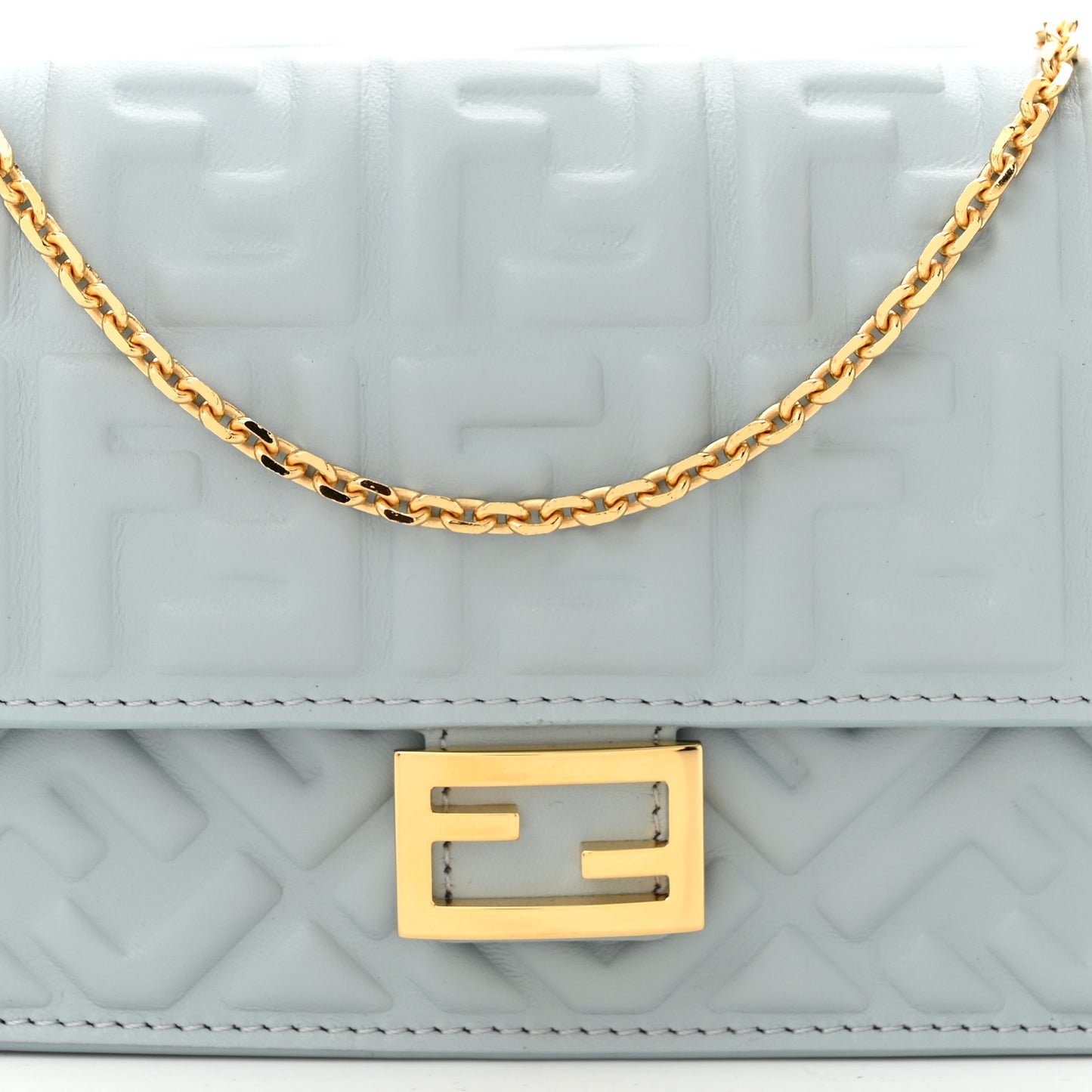 Nappa Matisse FF Embossed Wallet On Chain Baguette Anice