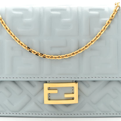 Fendi Nappa Matisse FF Embossed Wallet On Chain Baguette Anice 7 of 9