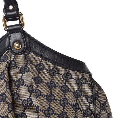Gucci Monogram Calfskin Large Sukey Tote Beige Blue 12 of 23