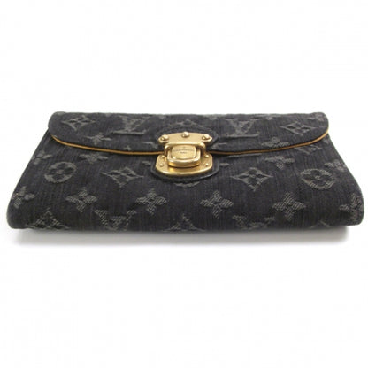 Louis Vuitton Denim Amelia Wallet Black 4 of 8