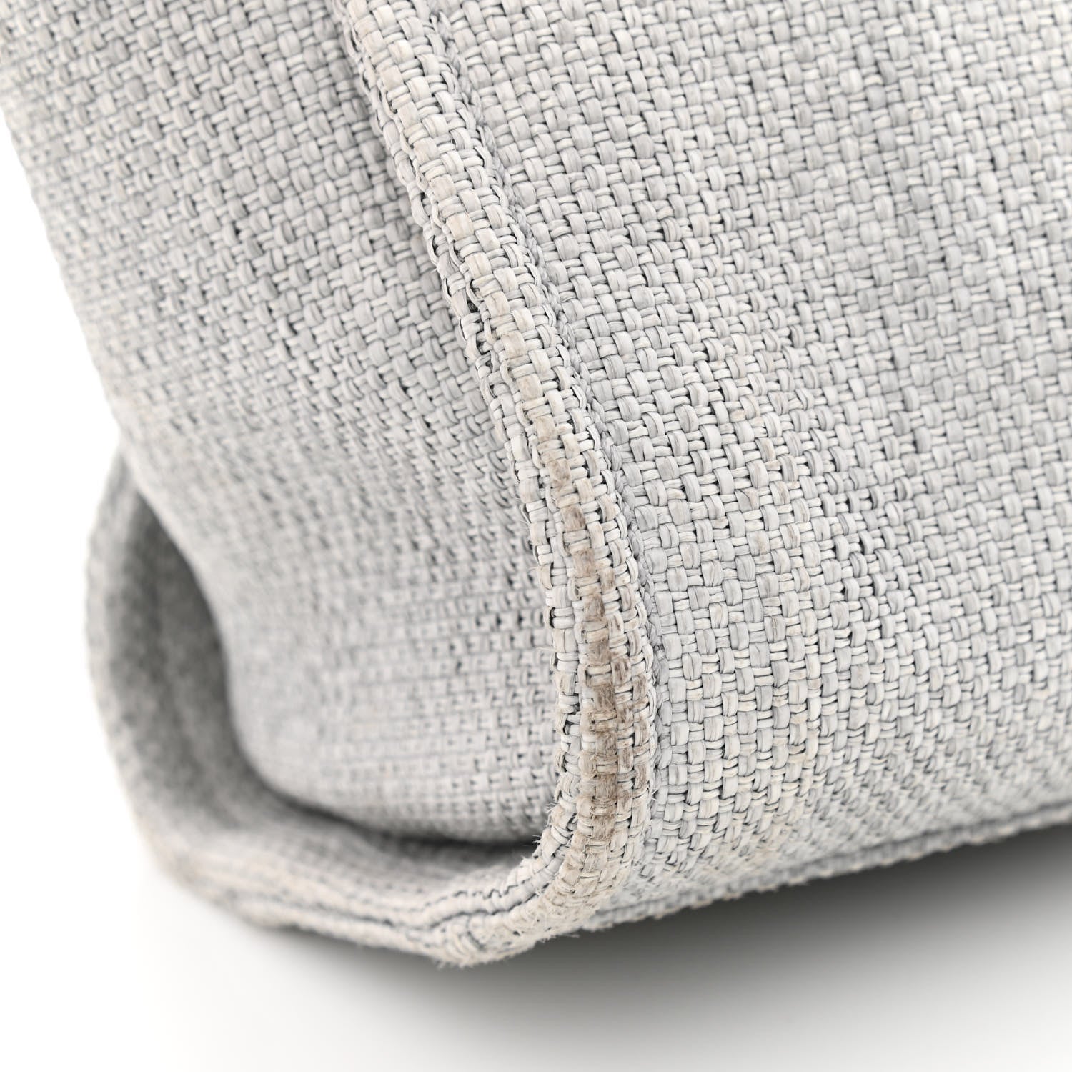 Chanel Woven Straw Raffia Small Deauville Tote Grey 10 of 10
