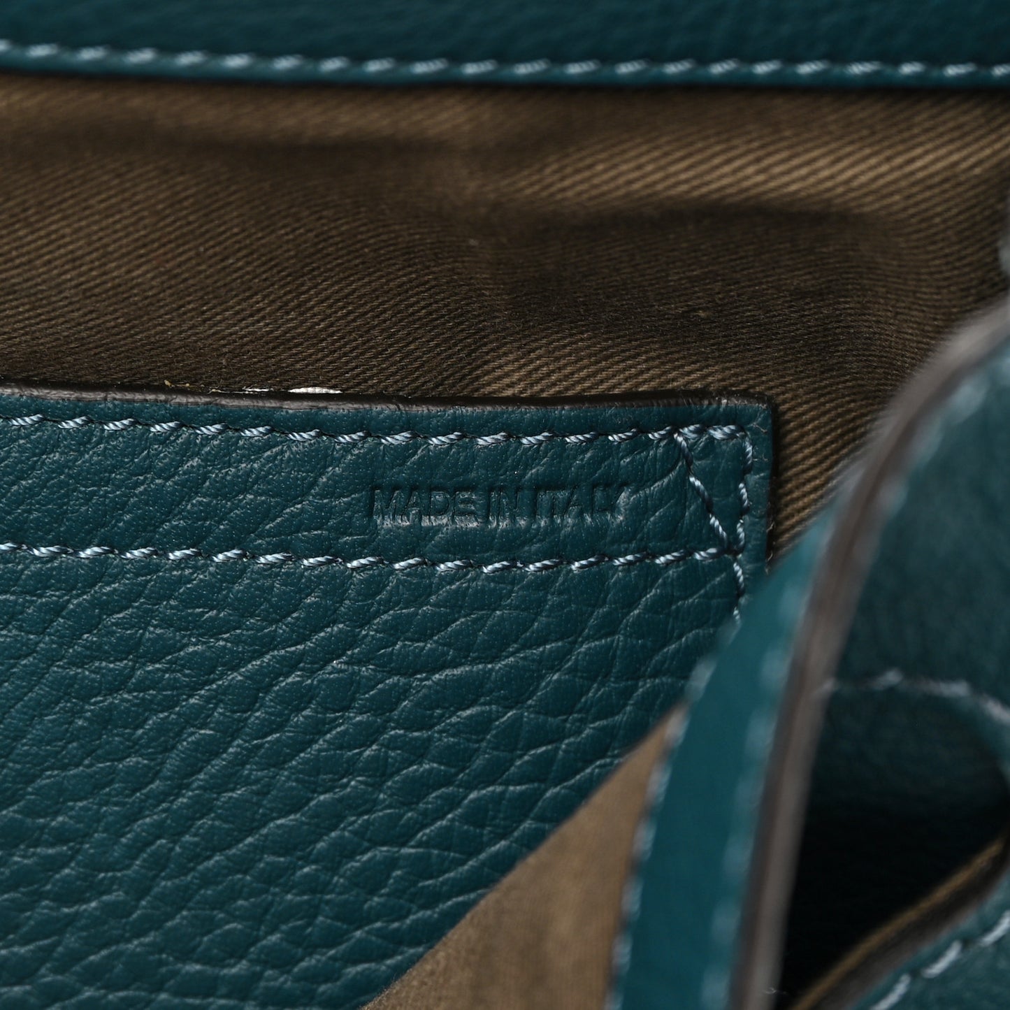 Grained Calfskin Medium Marcie Saddle Bag Navy Ink