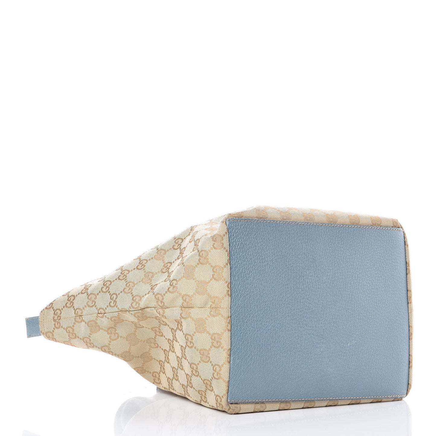 GG Monogram Medium Web Handle Bucket Tote Blue
