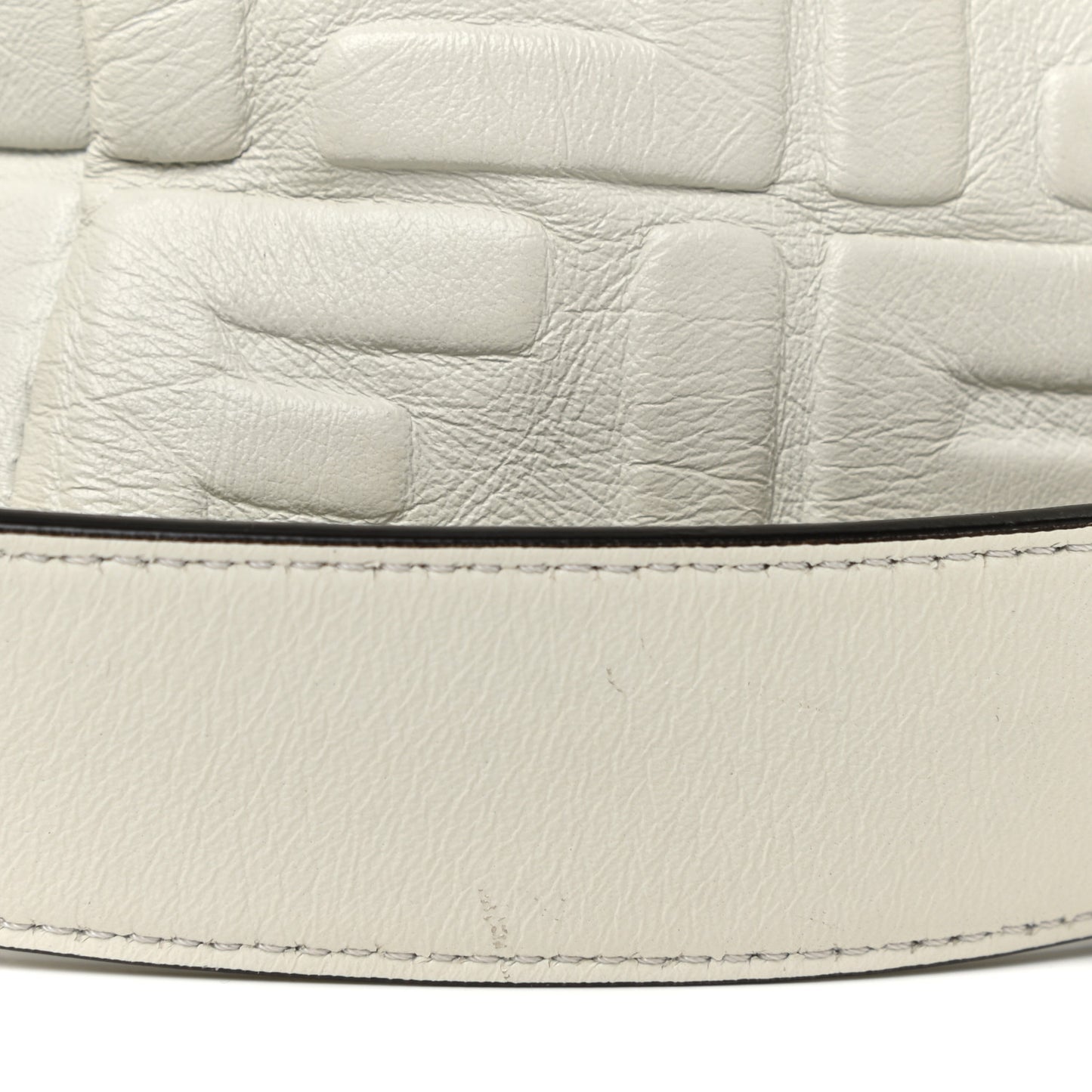 Nappa FF 1974 Embossed Small Boston White