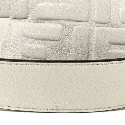 Fendi Nappa FF 1974 Embossed Small Boston White 19 of 19