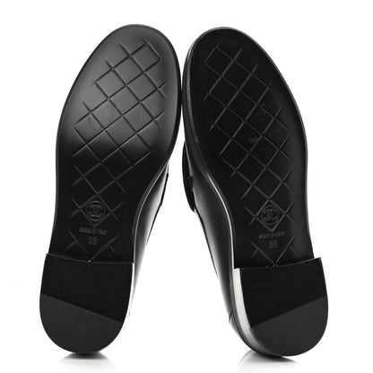 Chanel Lambskin Quilted CC Turnlock Loafers 38 Black 5 of 11