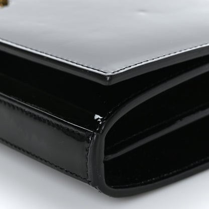 Saint Laurent Patent Calfskin Monogram Kate Wallet On Chain Black 8 of 8