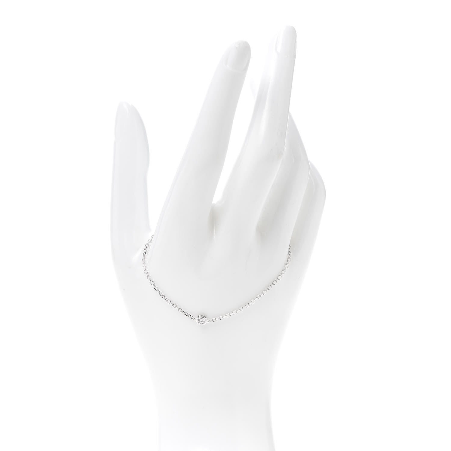 Cartier 18K White Gold Diamond SM D'Amour Bracelet 2 of 6