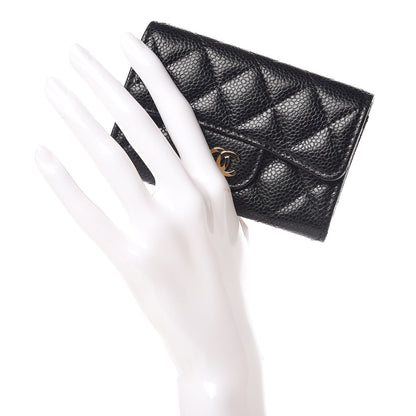 Chanel Caviar Quilted Flap Card Holder Black 2 of 13