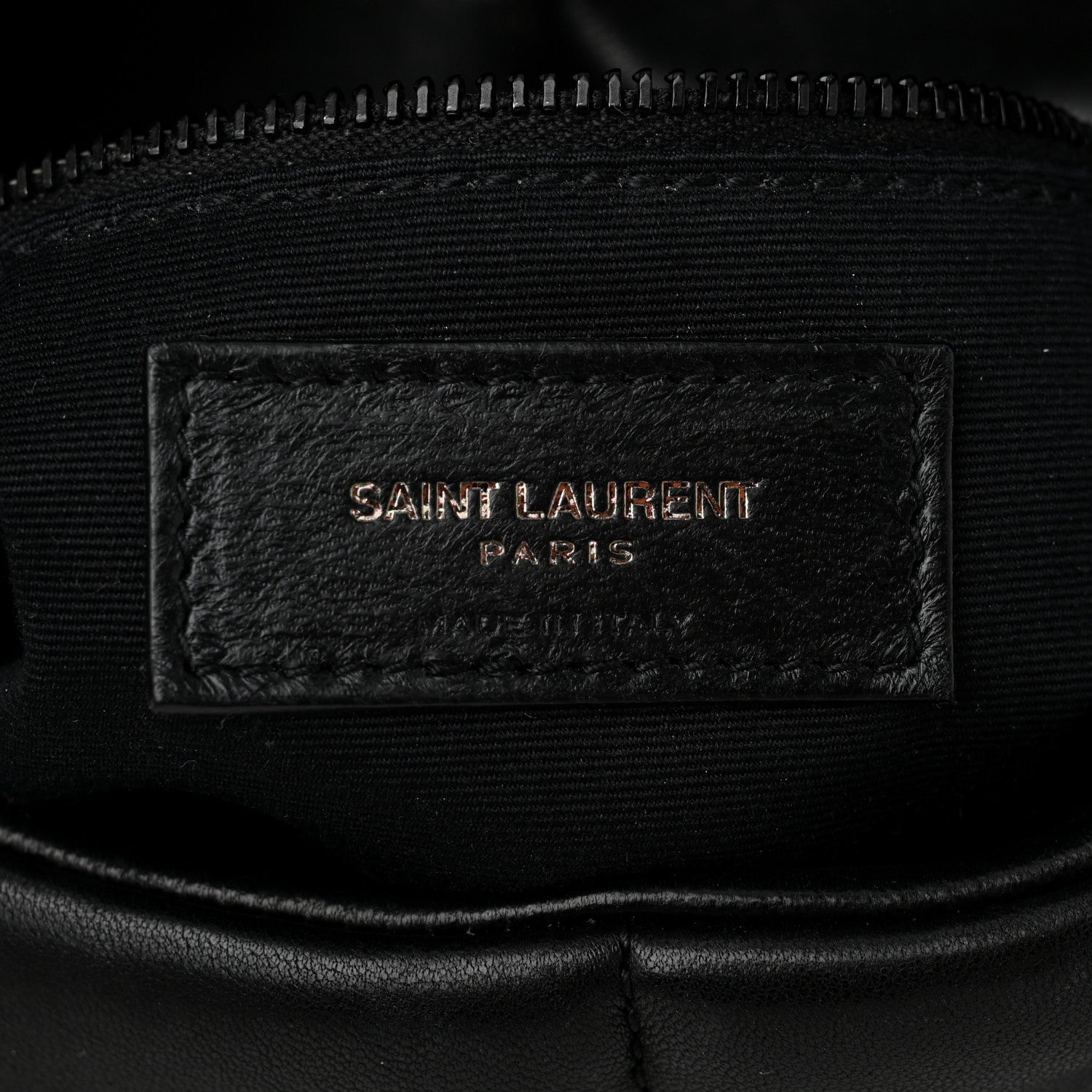 Saint Laurent Lambskin Quilted Monogram Monochrome Medium Loulou Puffer Chain Satchel Black 6 of 10