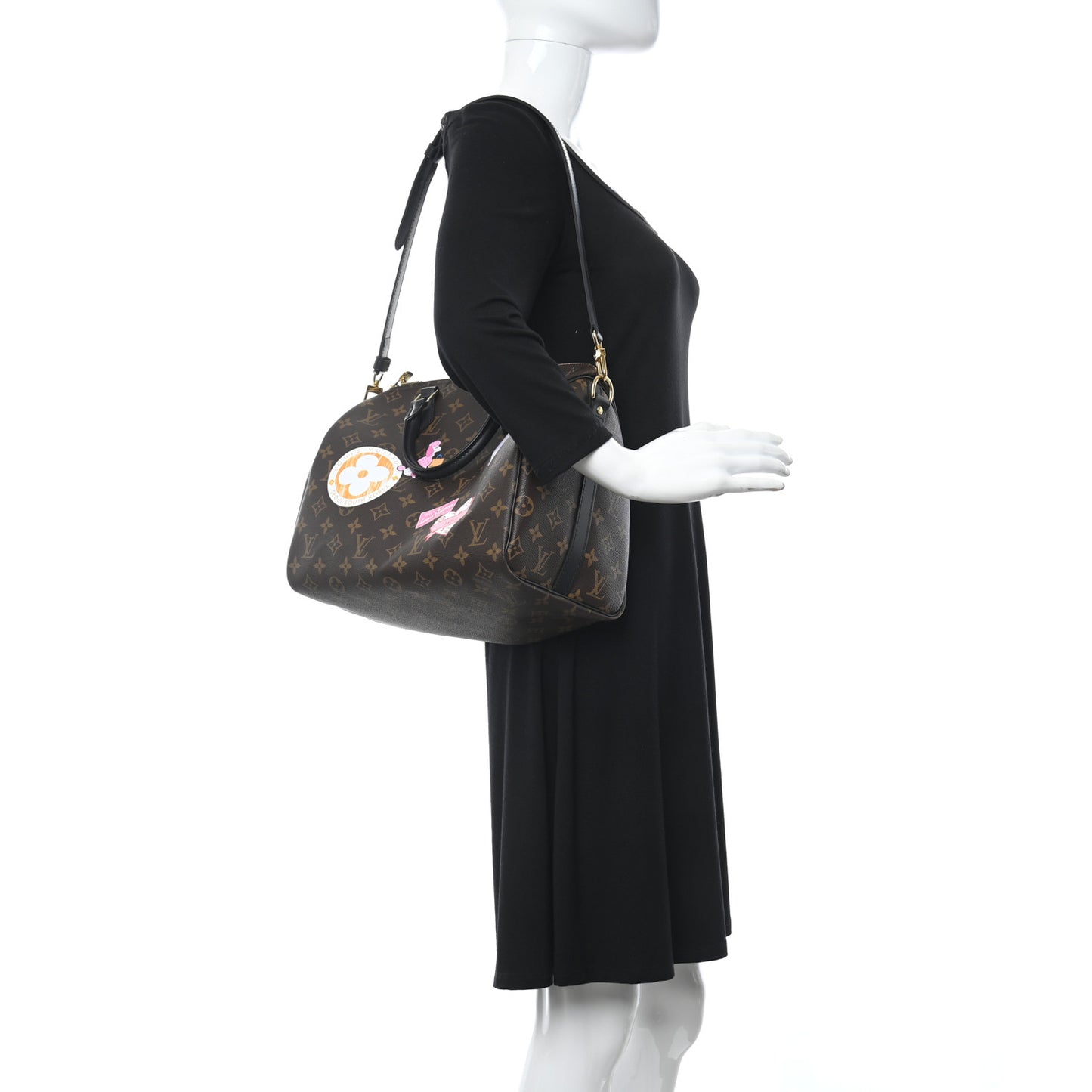 Monogram My World Tour Speedy Bandouliere 30 Black