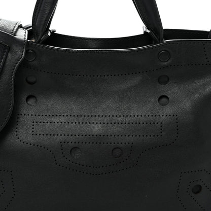 Balenciaga Veau Soyeux Perforated Blackout Hardware S City Black 8 of 11