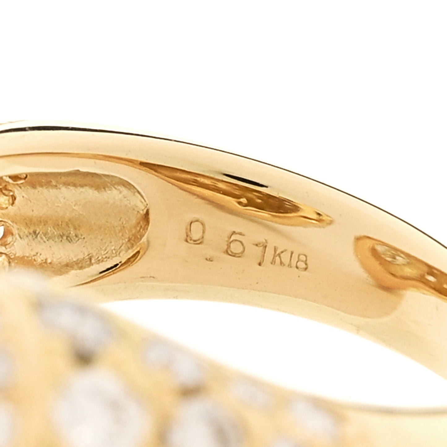 18K Yellow Gold Diamond 2.49ctw Split Ring  50 5.25