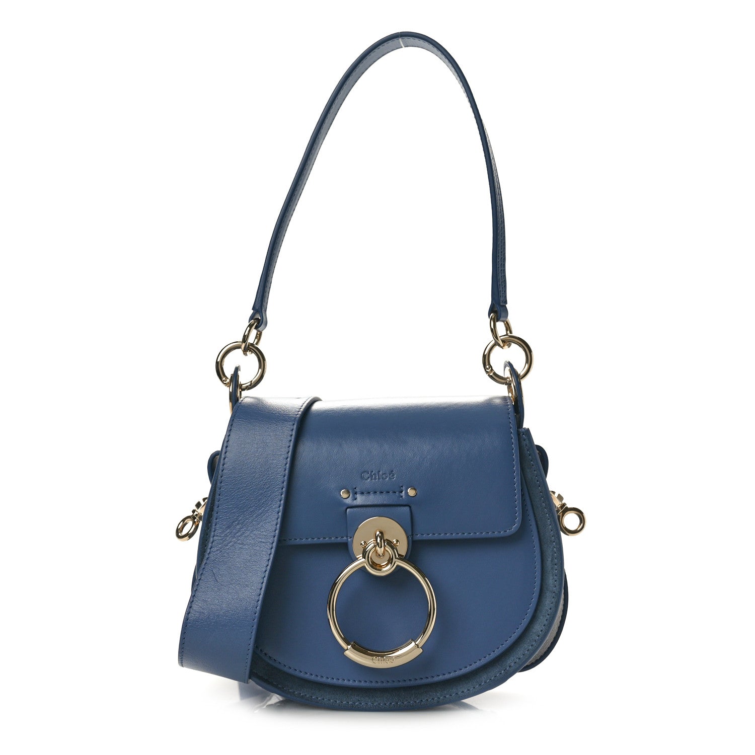 Chloe Calfskin Small Tess Bag Deep Ocean Blue 1 of 9