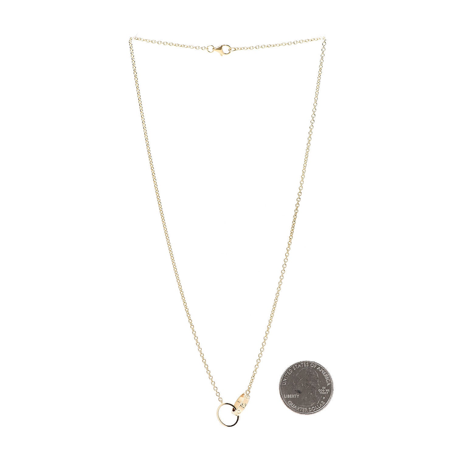 Cartier 18K Yellow Gold Interlocking LOVE Necklace 3 of 6