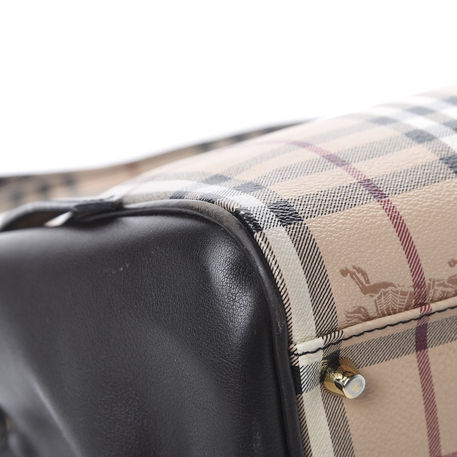Burberry Haymarket Check Small Canterbury Tote Chocolate 12 of 19