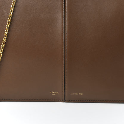 Celine Natural Calfskin Tri-Fold Clutch on Chain Havana 9 of 11