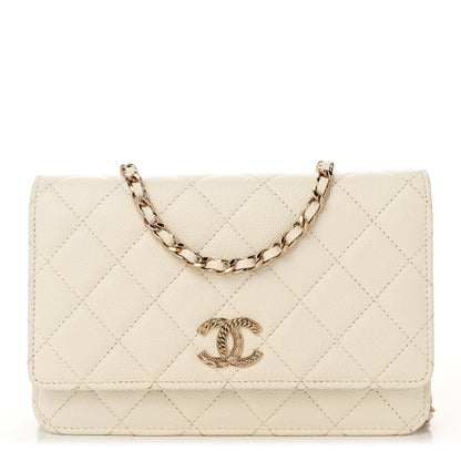 Chanel Caviar Quilted Multi Chain Wallet On Chain WOC White 1 of 13