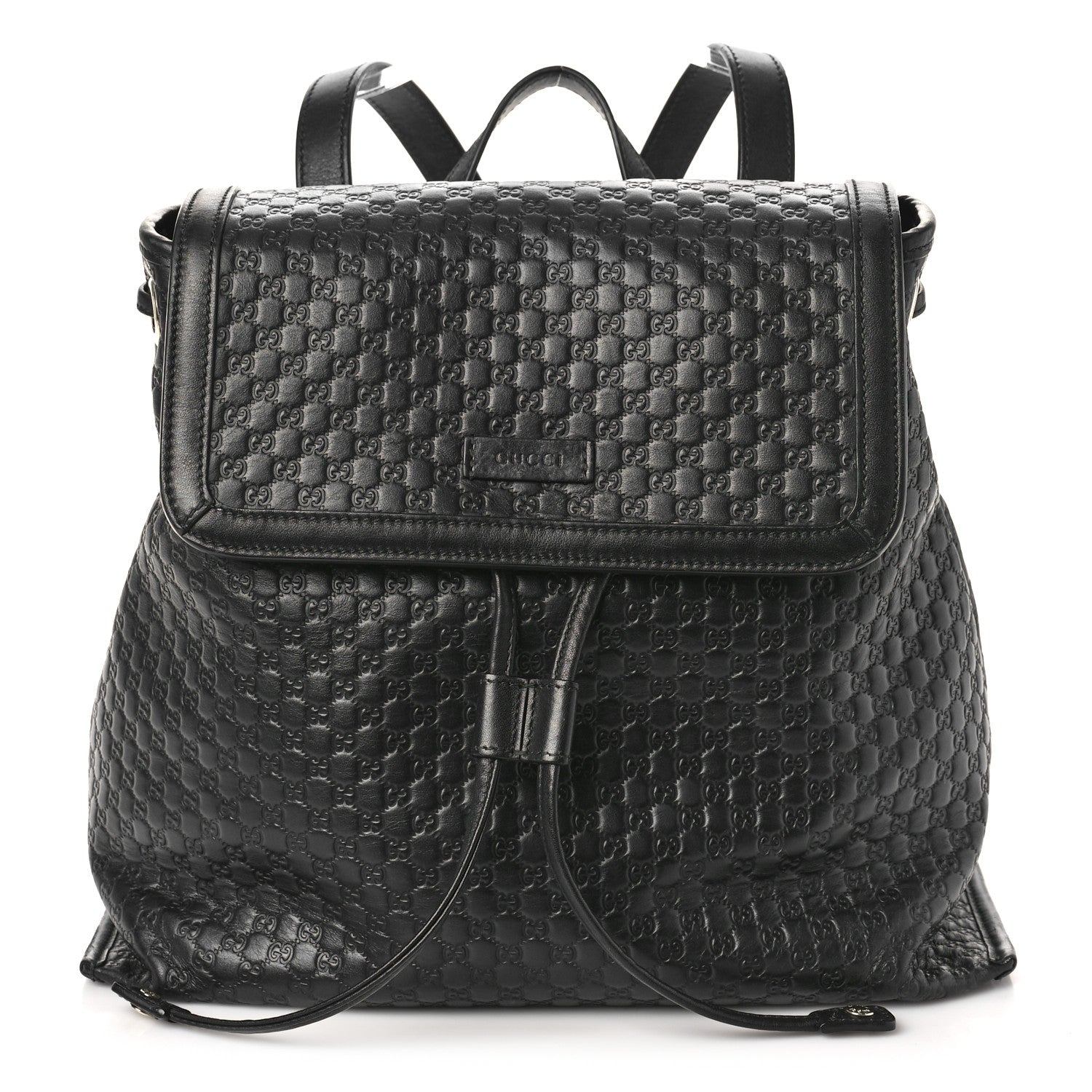 Gucci Microguccissima Drawstring Backpack Black 1 of 15