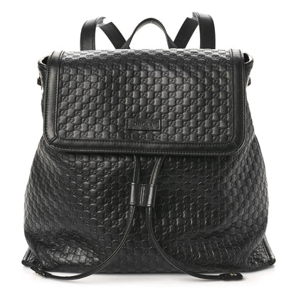 Gucci Microguccissima Drawstring Backpack Black 1 of 15
