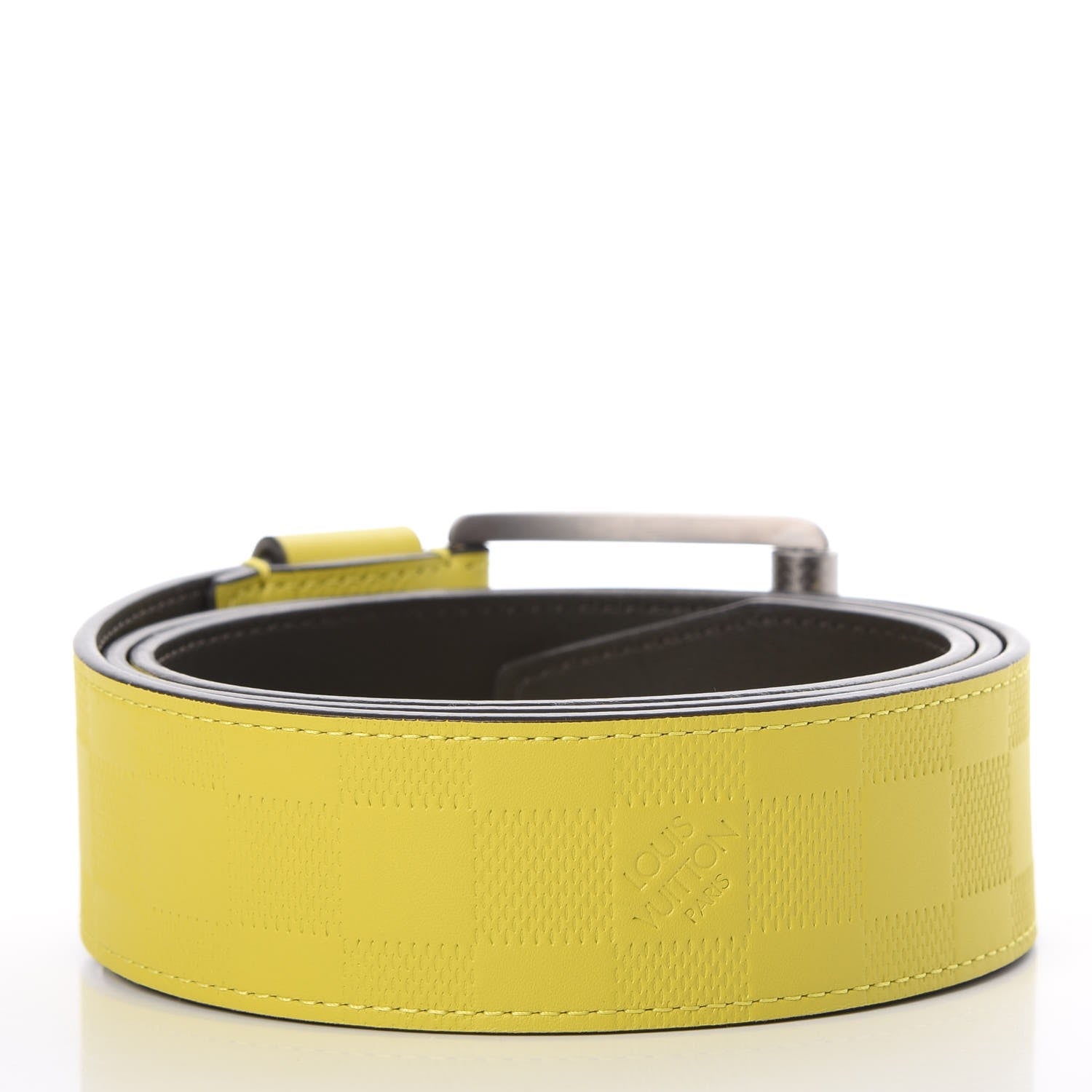 Louis Vuitton Damier Infini 40mm Belt 100 40 Vert Acide 3 of 9