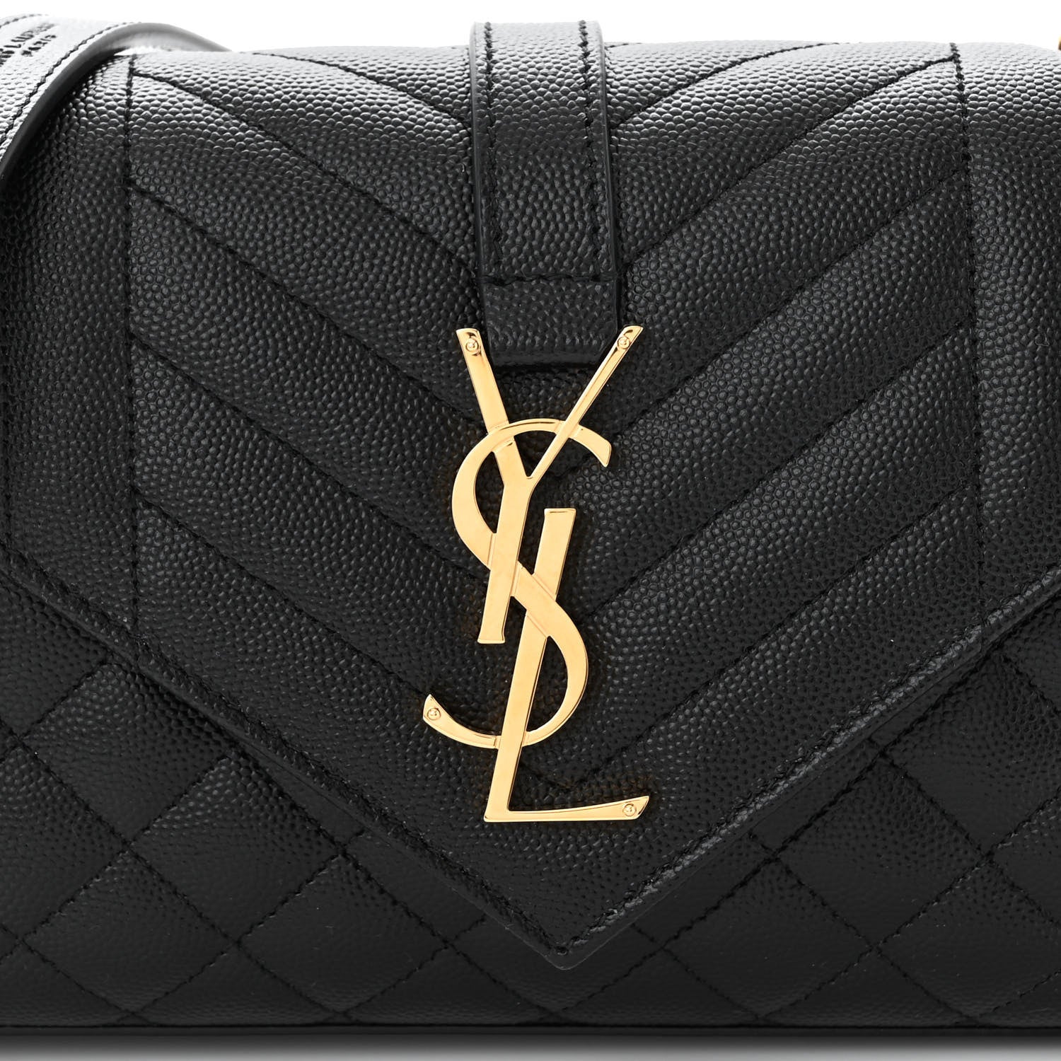 Saint Laurent Grain De Poudre Textured Mixed Matelasse Triquilt Small Monogram Satchel Black 7 of 10