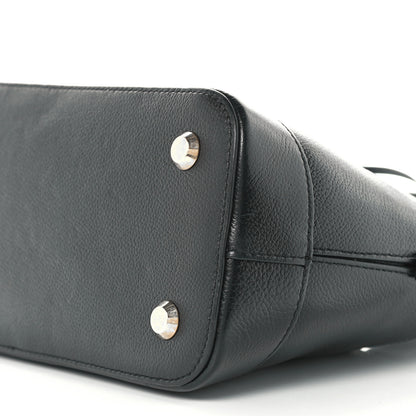 Balenciaga Grained Calfskin Logo S Ville Top Handle Bag Black White 10 of 10