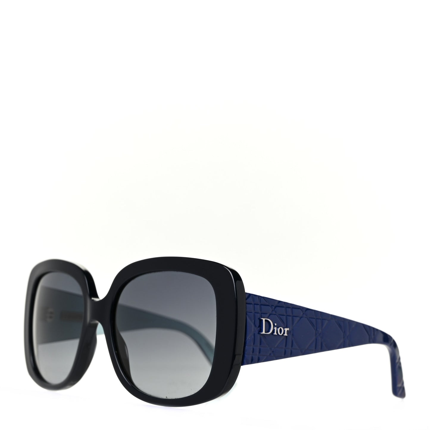 Resin Cannage Dior Lady Lady 1D Sunglasses Black Blue